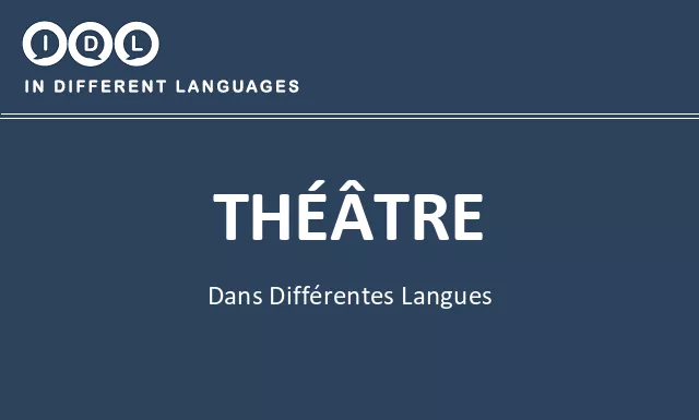 Théâtre dans différentes langues - Image