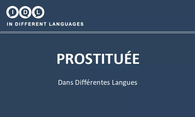 Prostituée dans différentes langues - Image