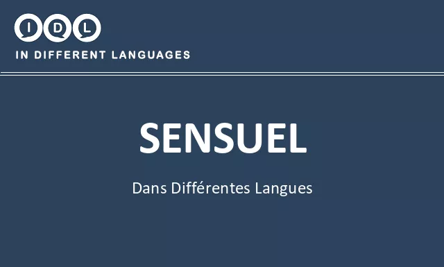 Sensuel dans différentes langues - Image