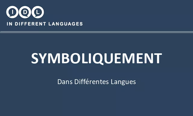 Symboliquement dans différentes langues - Image