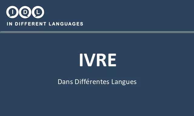 Ivre dans différentes langues - Image