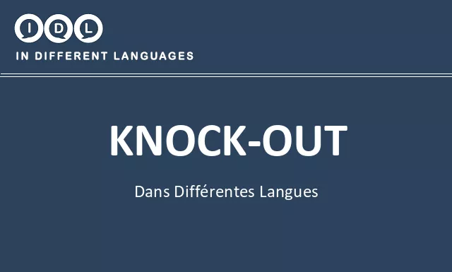 Knock-out dans différentes langues - Image