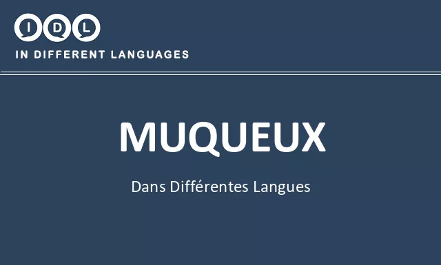 Muqueux dans différentes langues - Image