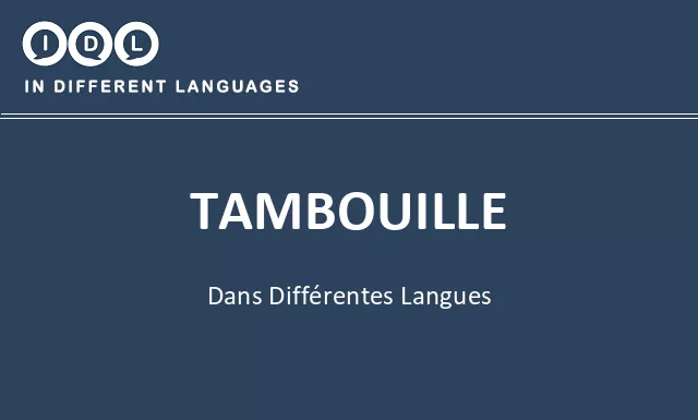 Tambouille dans différentes langues - Image