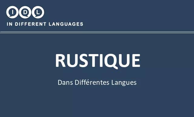 Rustique dans différentes langues - Image