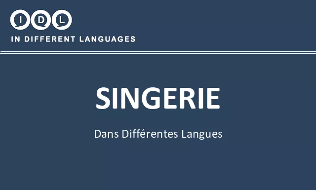 Singerie dans différentes langues - Image