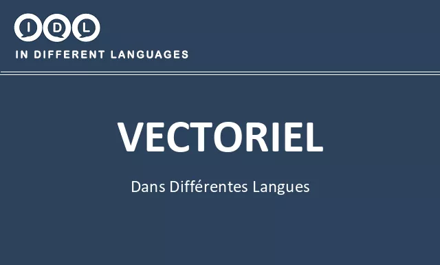 Vectoriel dans différentes langues - Image
