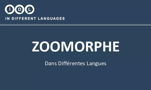 Zoomorphe dans différentes langues - Image