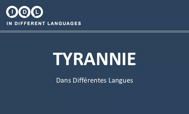 Tyrannie dans différentes langues - Image