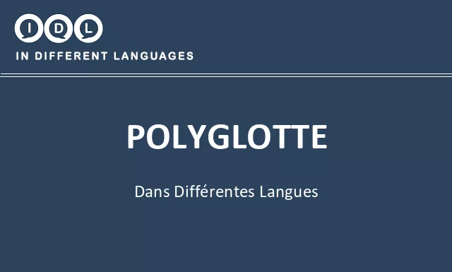 Polyglotte dans différentes langues - Image