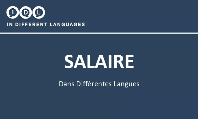 Salaire dans différentes langues - Image