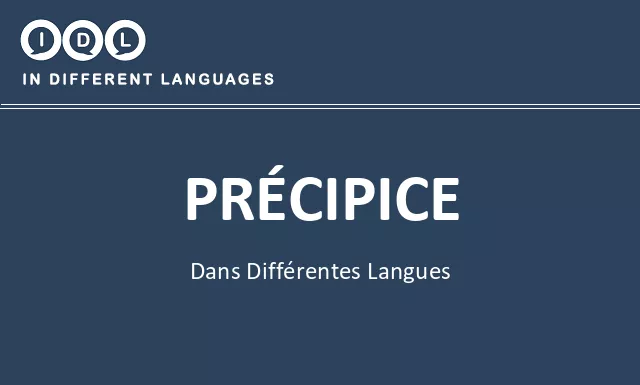Précipice dans différentes langues - Image