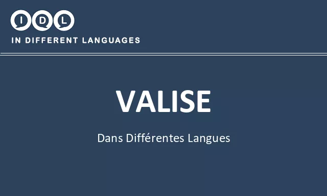 Valise dans différentes langues - Image