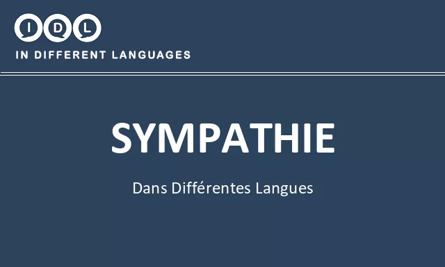 Sympathie dans différentes langues - Image
