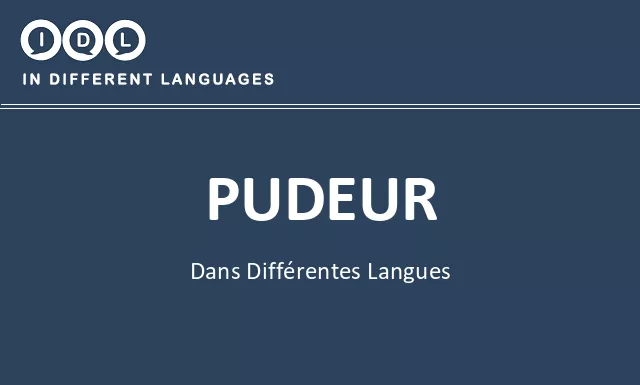 Pudeur dans différentes langues - Image