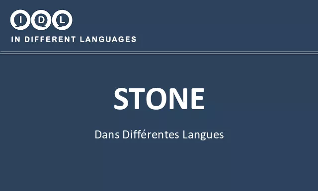 Stone dans différentes langues - Image