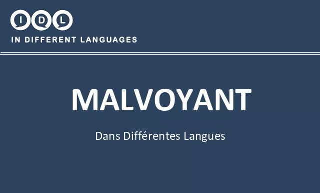 Malvoyant dans différentes langues - Image