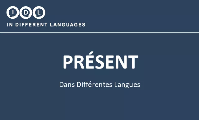 Présent dans différentes langues - Image