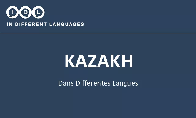 Kazakh dans différentes langues - Image