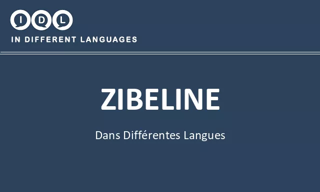 Zibeline dans différentes langues - Image