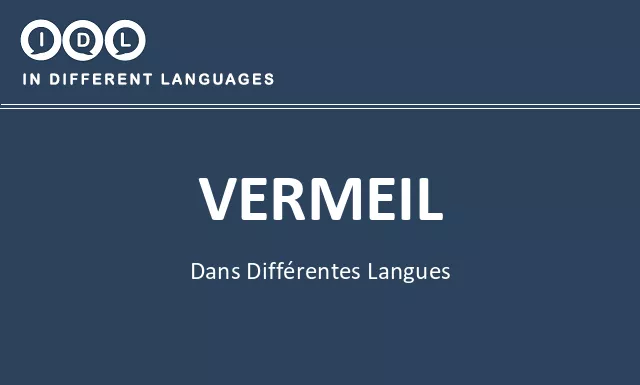 Vermeil dans différentes langues - Image