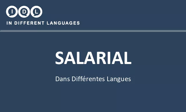 Salarial dans différentes langues - Image