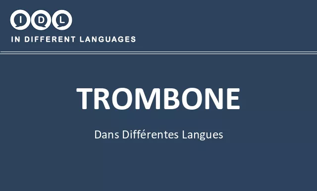 Trombone dans différentes langues - Image