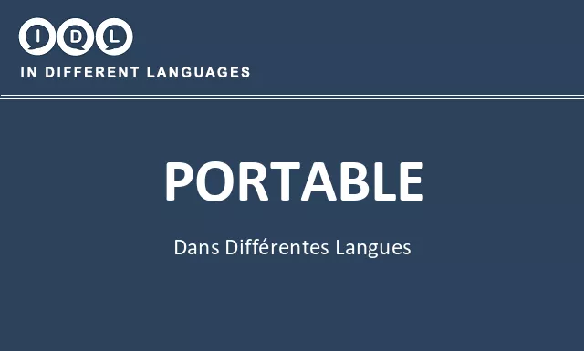 Portable dans différentes langues - Image