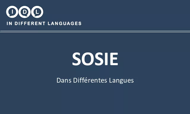 Sosie dans différentes langues - Image