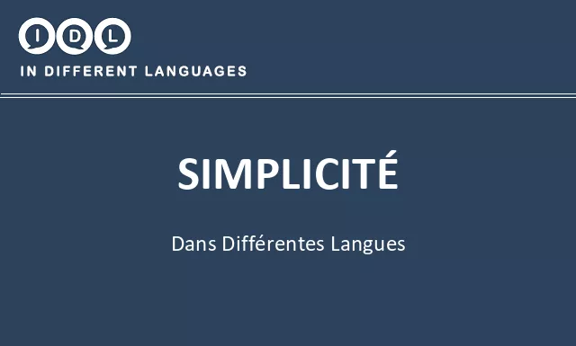 Simplicité dans différentes langues - Image