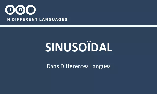 Sinusoïdal dans différentes langues - Image