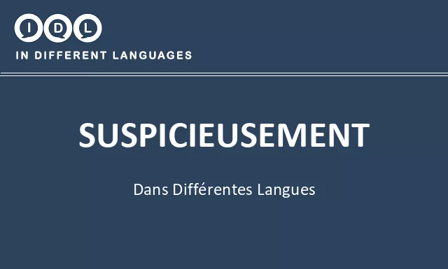 Suspicieusement dans différentes langues - Image