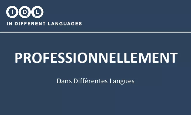 Professionnellement dans différentes langues - Image