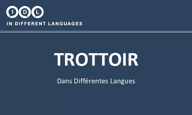 Trottoir dans différentes langues - Image