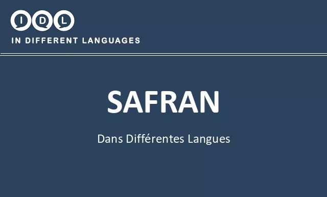 Safran dans différentes langues - Image