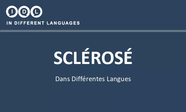 Sclérosé dans différentes langues - Image