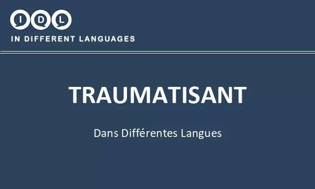 Traumatisant dans différentes langues - Image
