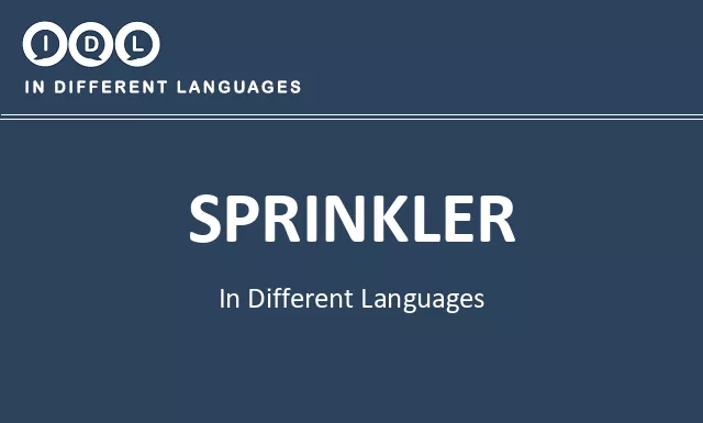 Sprinkler in Different Languages - Image