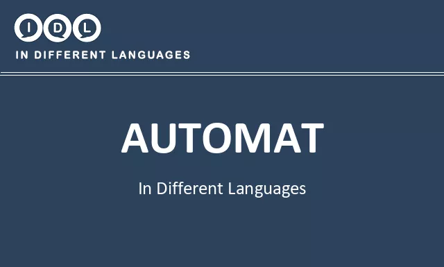 Automat in Different Languages - Image