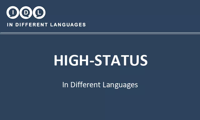 High-status in Different Languages - Image