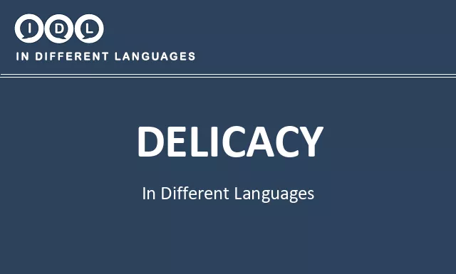 Delicacy in Different Languages - Image