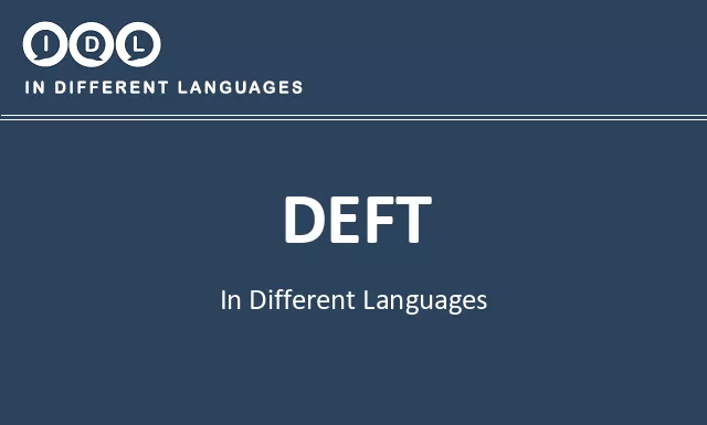 Deft in Different Languages - Image