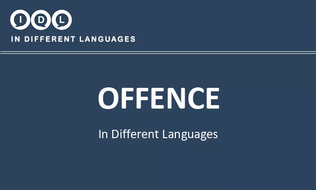 Offence in Different Languages - Image