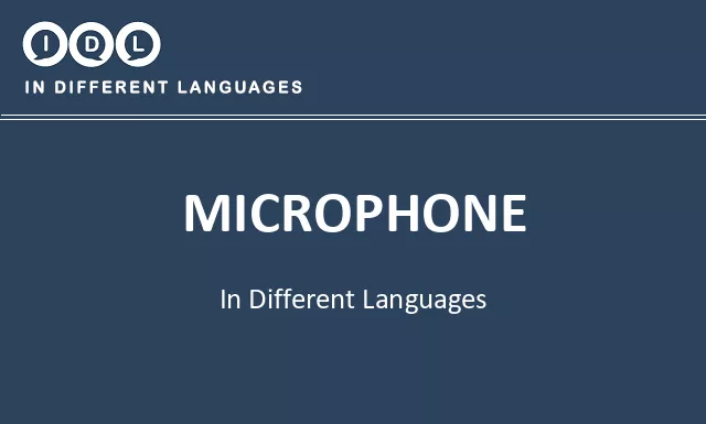 Microphone in Different Languages - Image