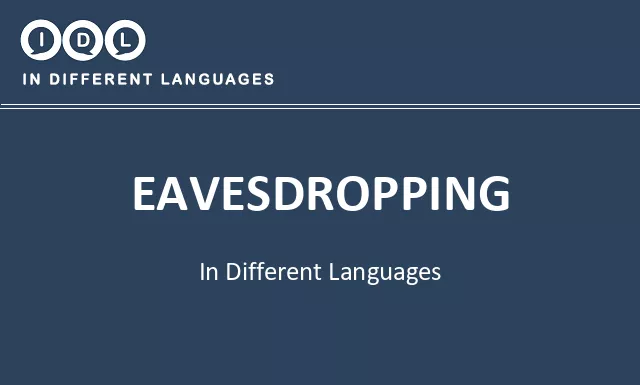 Eavesdropping in Different Languages - Image