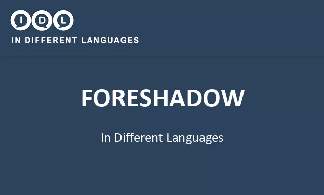 Foreshadow in Different Languages - Image