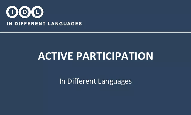 Active participation in Different Languages - Image
