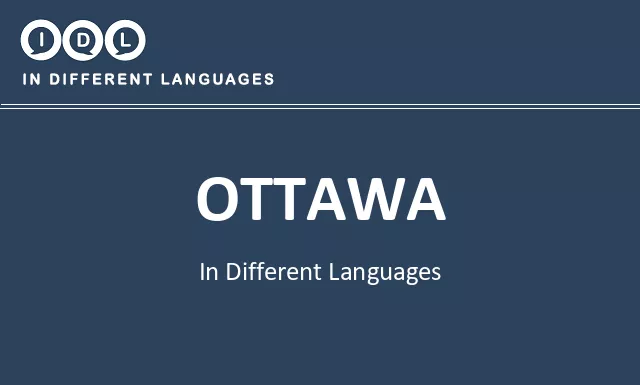 Ottawa in Different Languages - Image
