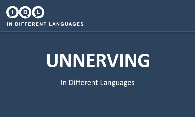 Unnerving in Different Languages - Image
