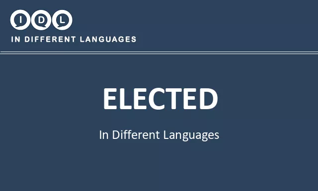 Elected in Different Languages - Image